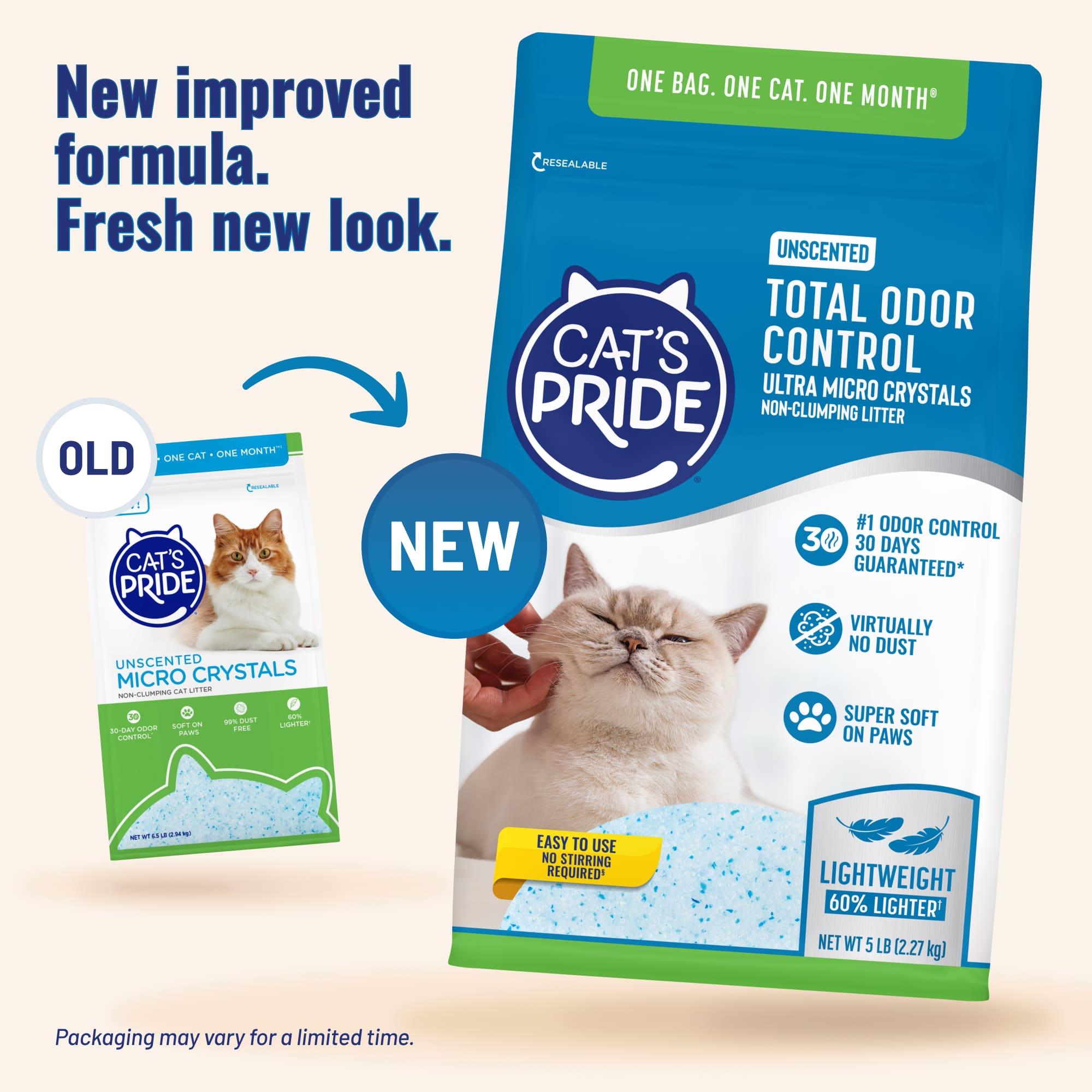 Cat's Pride Total Odor Control Unscented Micro Crystals - Image 2
